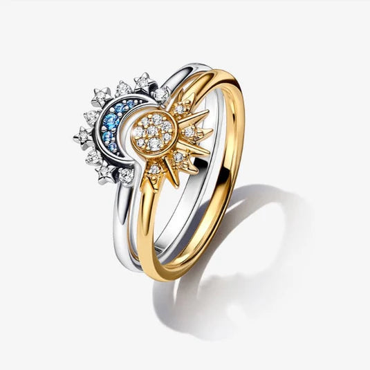 Celestial Sun & Moon Ring Set - Adena