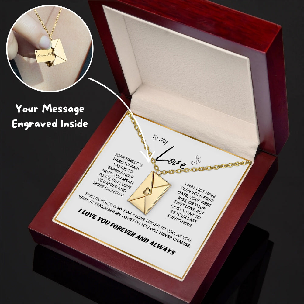 Personalized Love Letter Necklace with Box