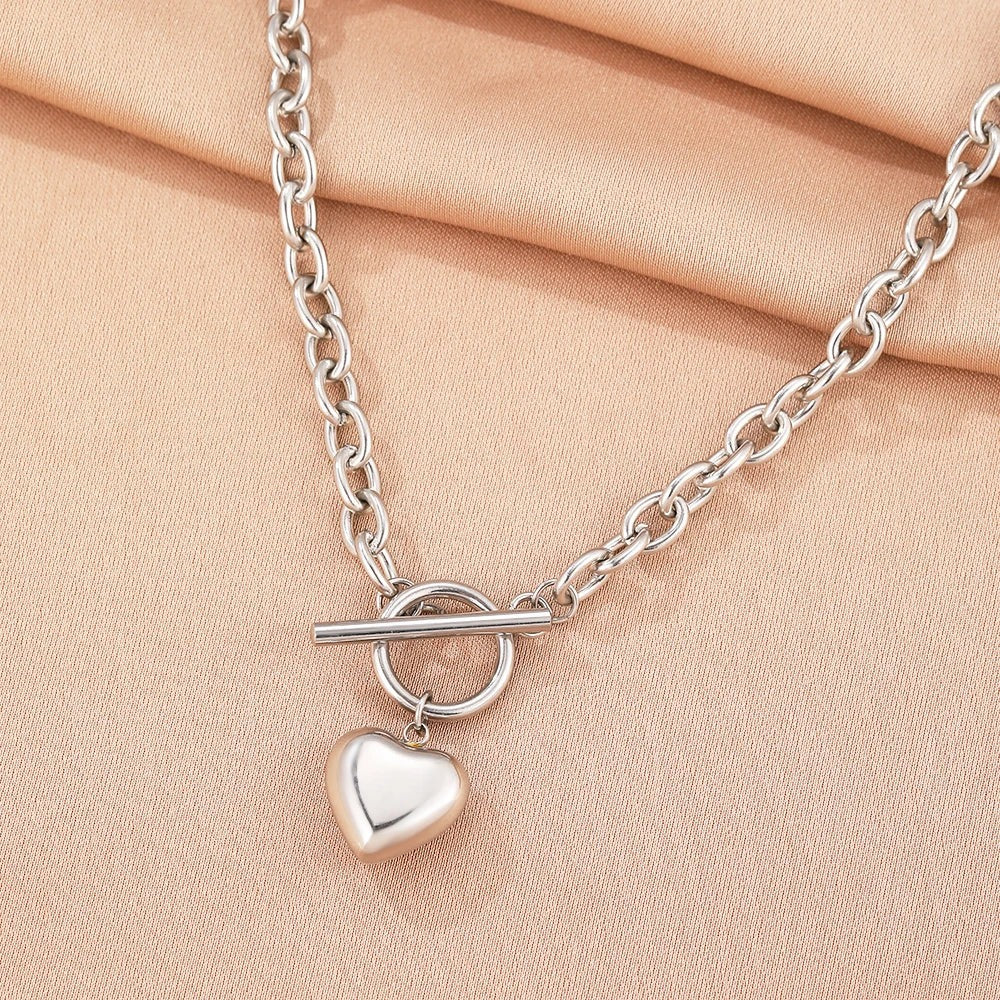 Bold Hearts Pendant Necklace